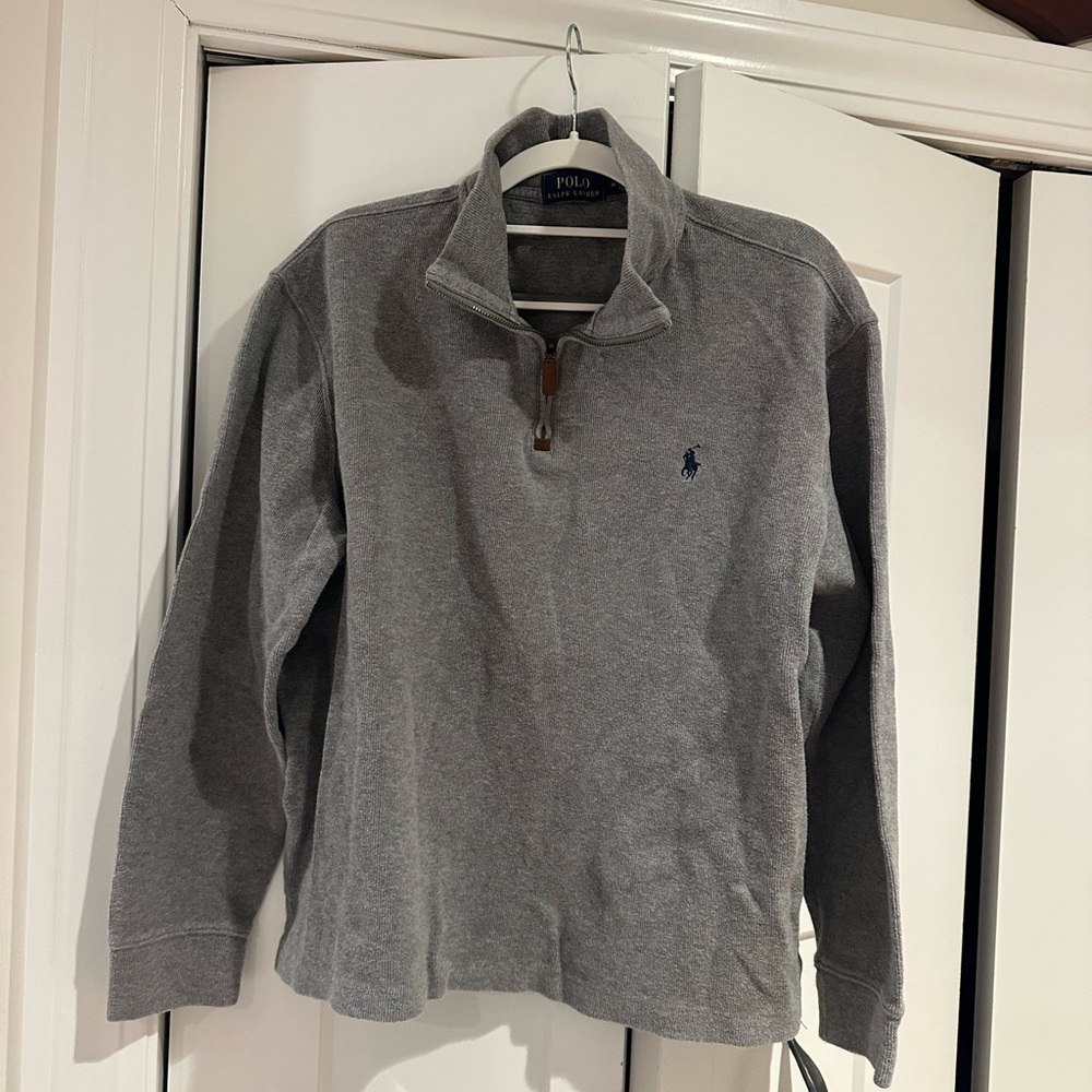 Polo by Ralph Lauren Heather Gray Zip-Up Sweater